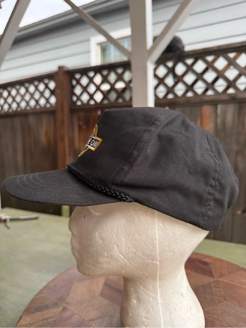 Vintage 90s McGill Turn Me On Promo Rope Hat Black Snapback Yupoong